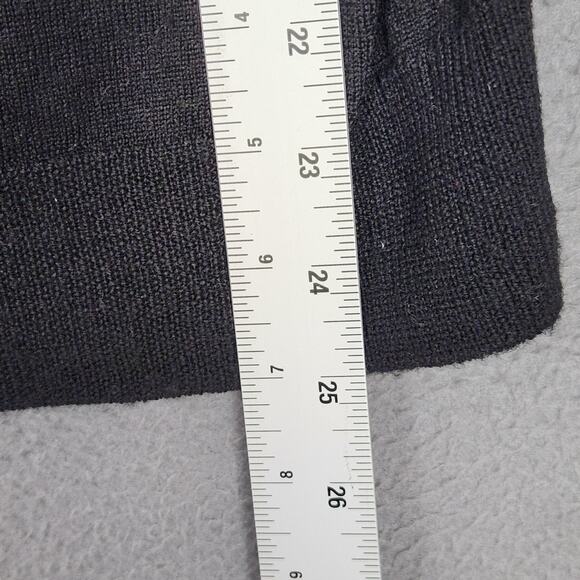 Sarah Spencer Sweater Womens 2X Gray Merino Wool V Neck 3/4 Sleeve Knit - Picture 4 of 11